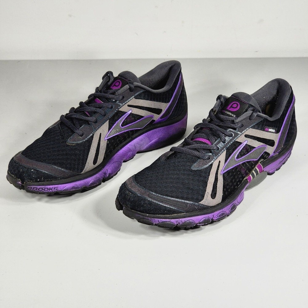 Brooks Pure Cadence 1201041B055 Women Black/Purple Sneakers Shoes Size 11.5